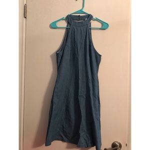 Halter jean dress